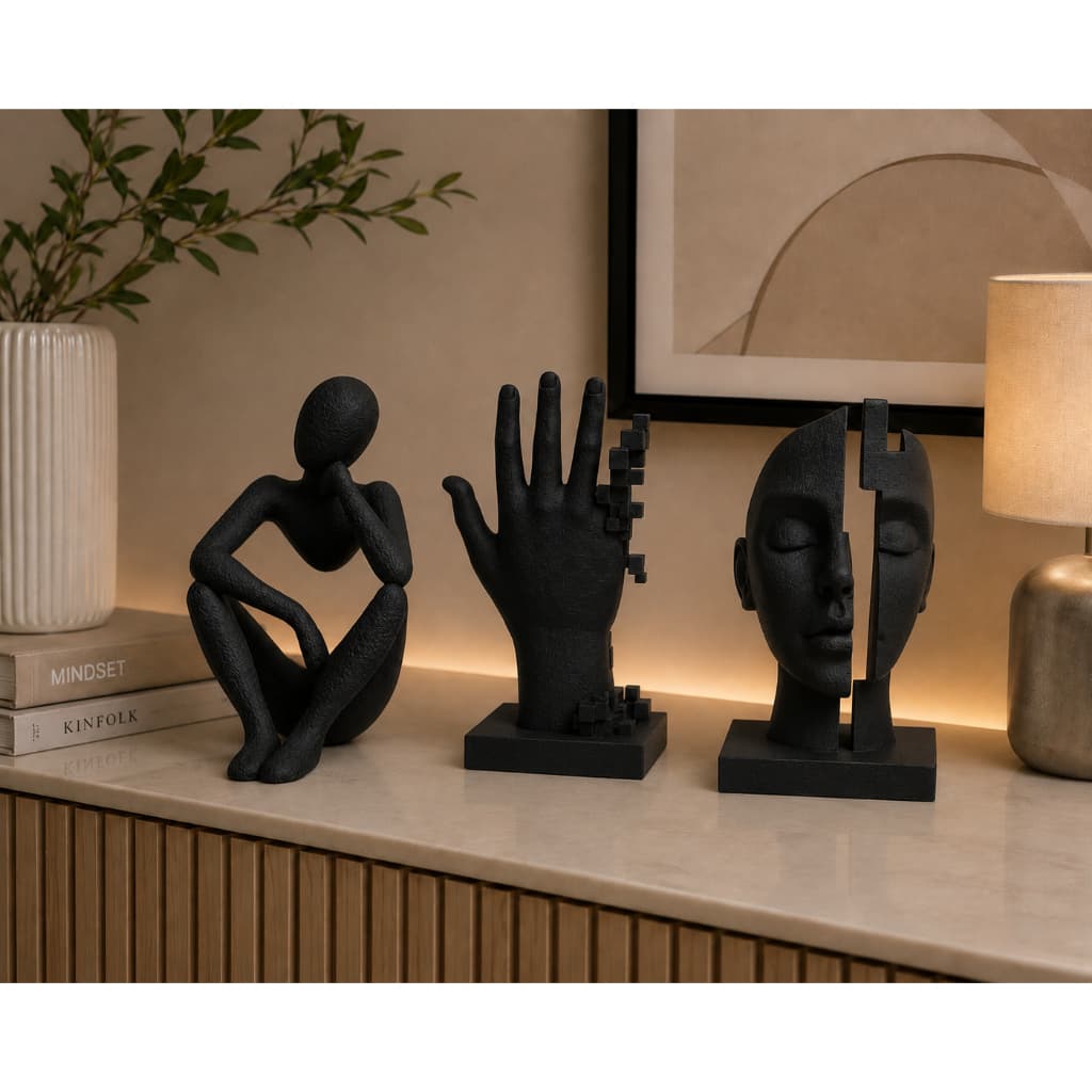 3 Escultura Decoração Enfeite Casa Sala Quarto Escritorio
