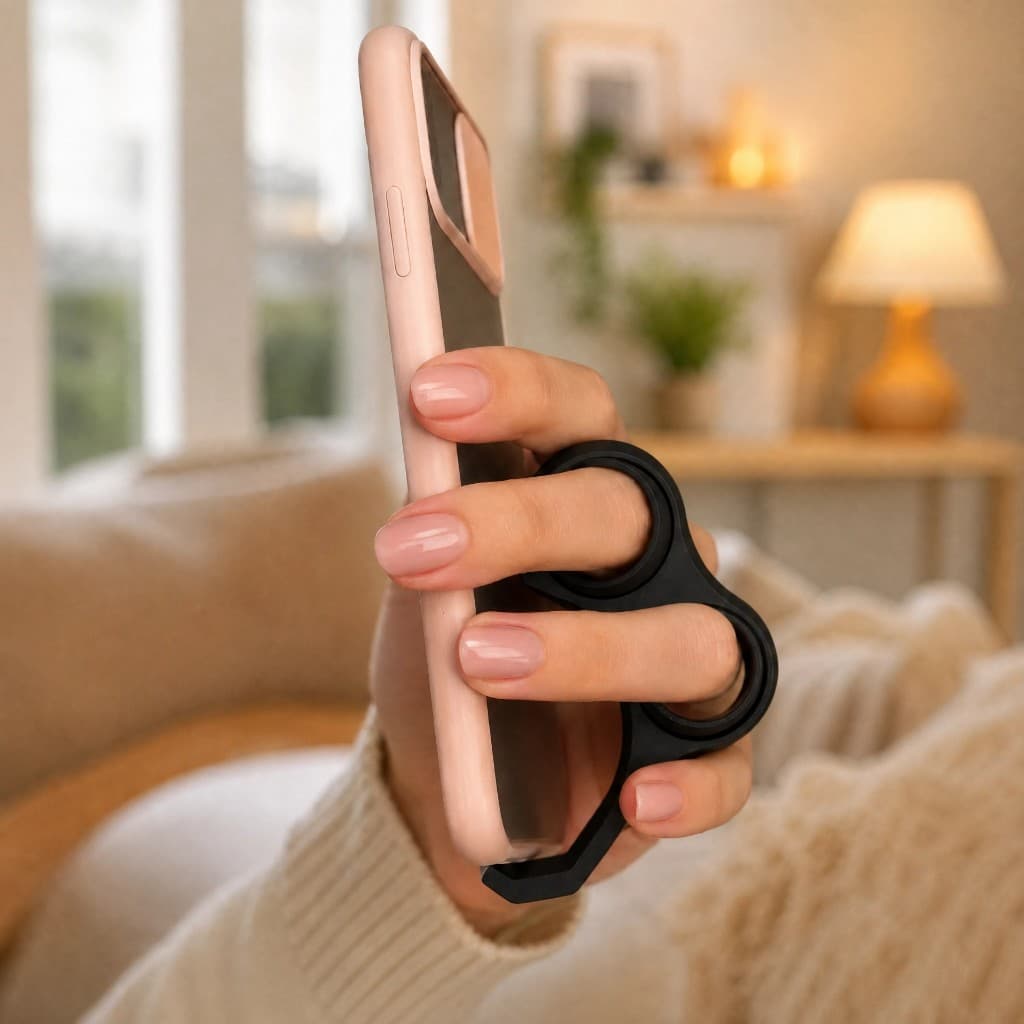 Suporte de Dedos para Kindle e Celular - Alívio de Pressão Evita Calos e Dor ao Segurar o Celular ou Kindle na Leitura