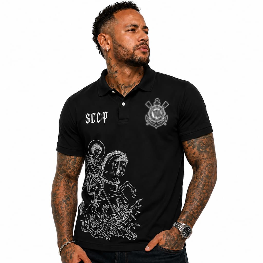 Camisa Polo Masculina Torcida timao Camiseta Esportiva GaviãoDaFiel