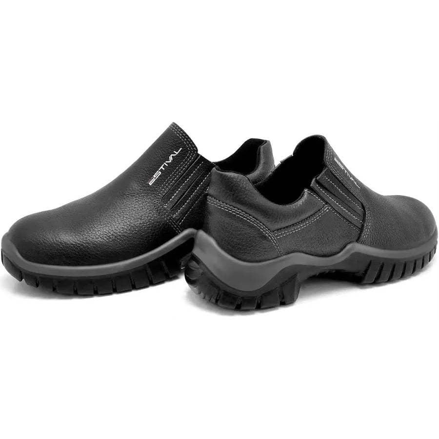 Sapato de segurança em couro preto estival ca 44676