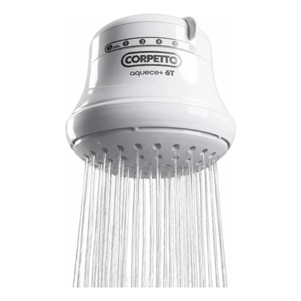 Chuveiro Ducha Corpetto Aquece + 6 Temperaturas 6800w Branco 6800.0 W  - 220V