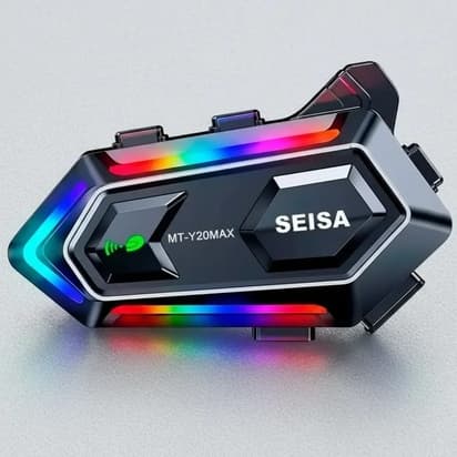 Intercomunicador Para Moto Seisa Mt-y20max Bluetooth Com Luz
