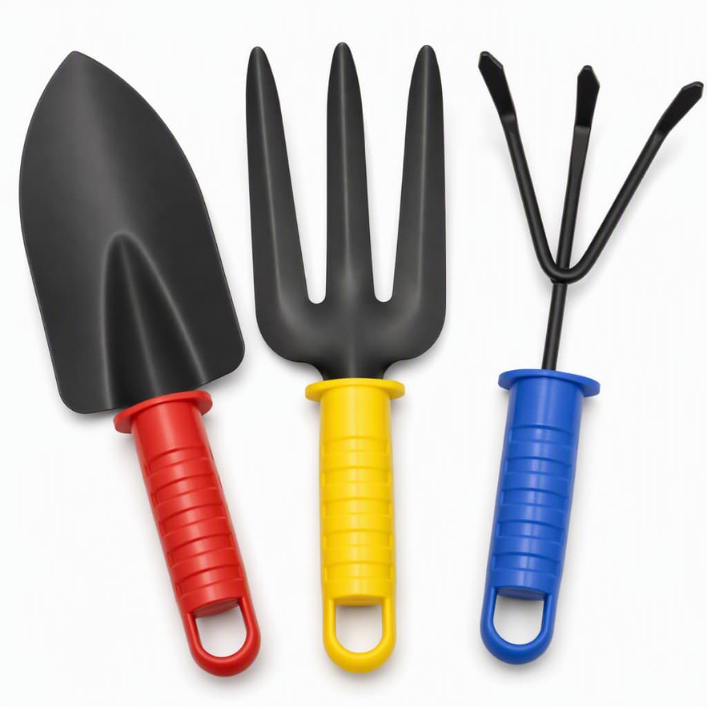 Kit De Jardinagem 3 Peças Jardim Ferramentas De Plástico Resistente