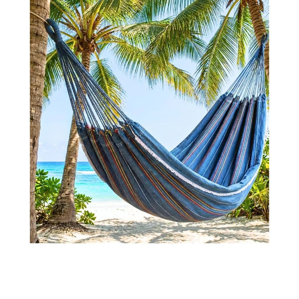 Rede De Dormir Descanso Solteiro Cinza Listrado 3,00M X 1,20M Algodão