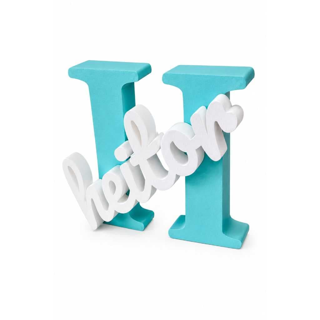 Letreiro com Nome Personalizado em Impressão 3D – Decoração Infantil, Quarto de Bebê e Porta Maternidade – 20 cm