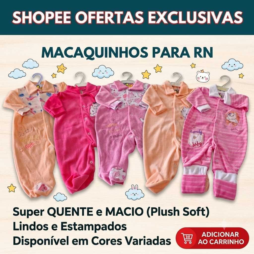 Macacão de Bebê Quentinho - Conforto e Fofura para o Seu Pequeno