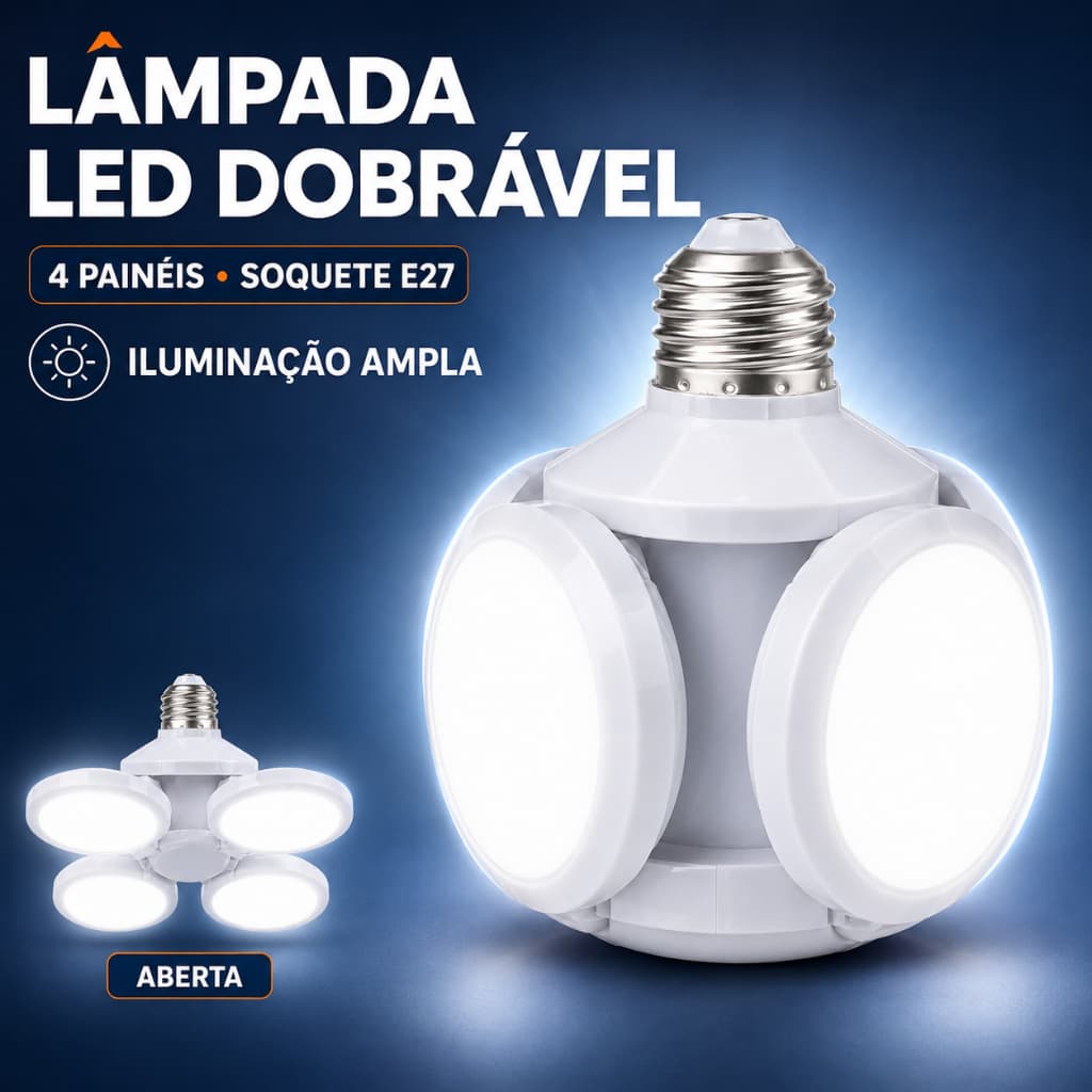 Lâmpada Solar LED Dobrável 5 Modos Controle Remoto USB Recarregável Camping Emergência