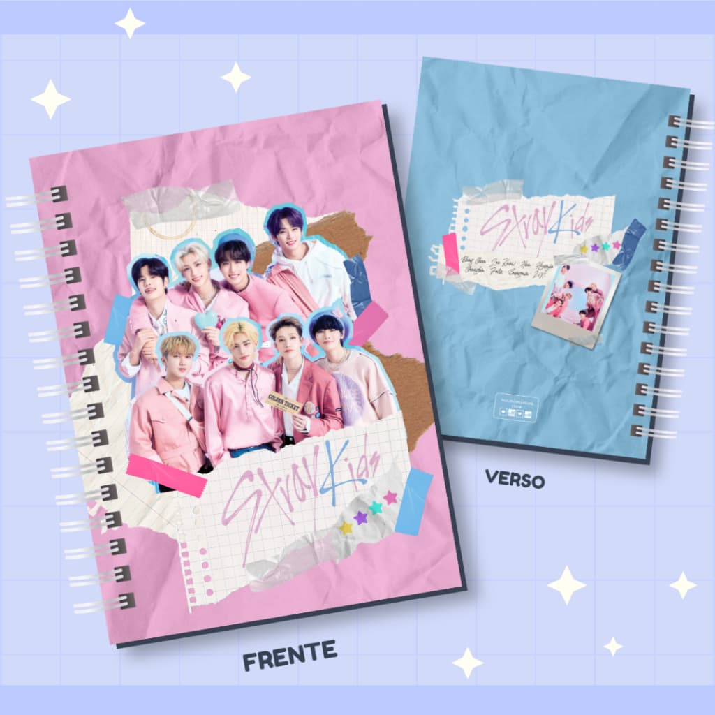 Caderno Stray Kids Kpop | Caderno A5 ou Universitário
