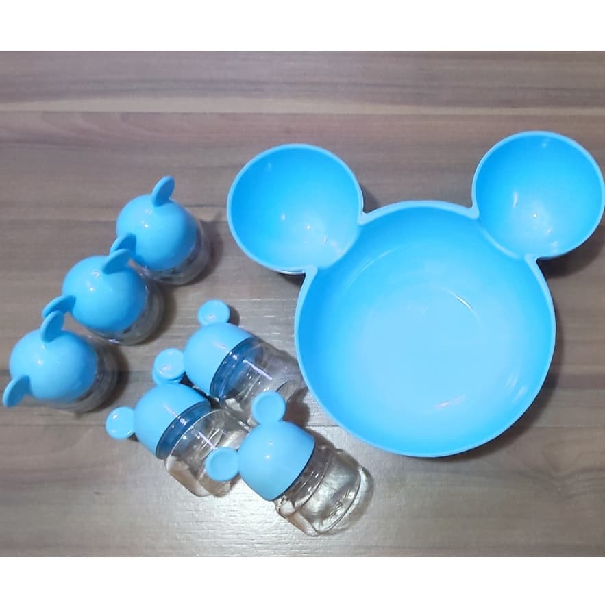 Kit 6 Pote e Petisqueira Ratinho Orelhinha Tigela