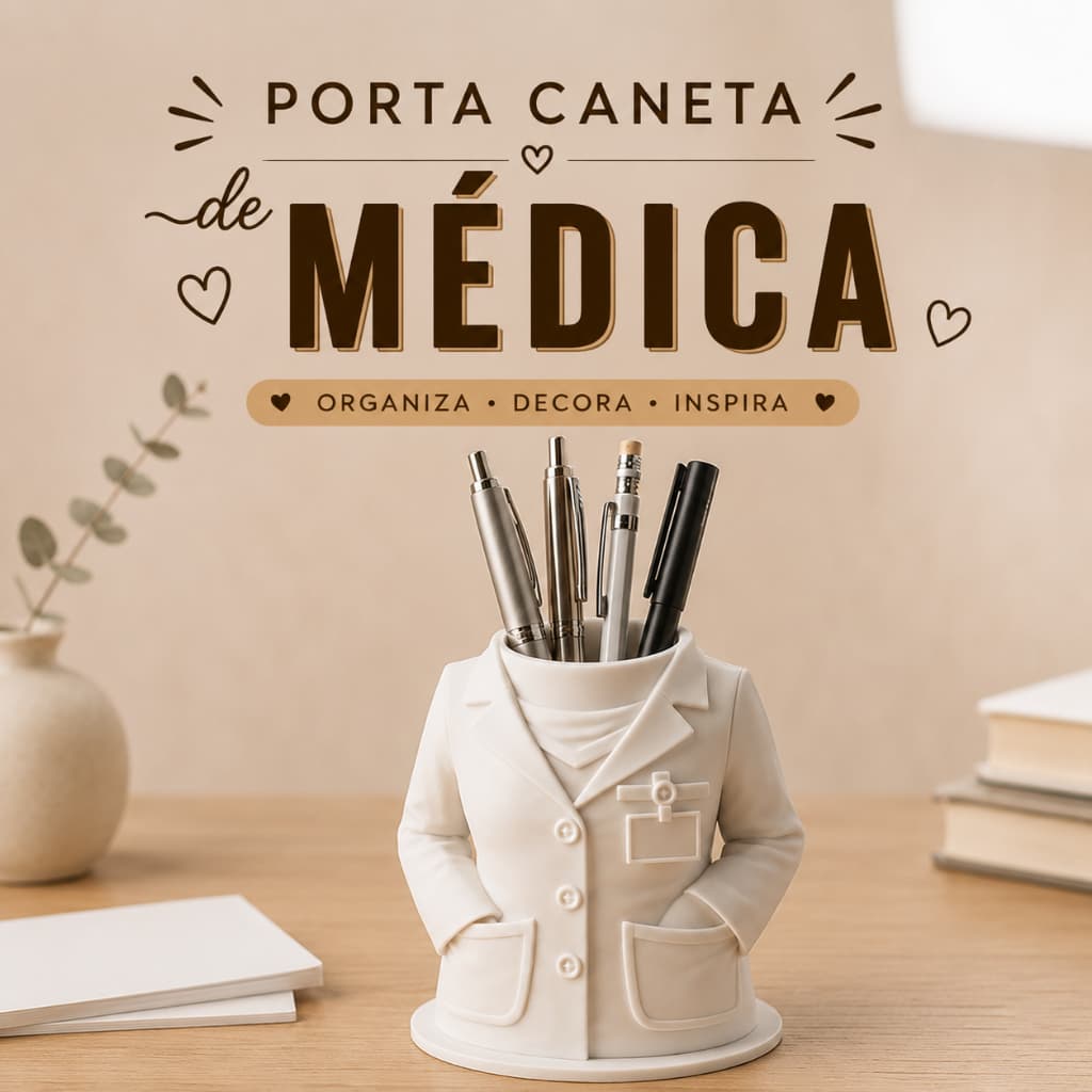 Porta Canetas Presente para Médica Acessório para Consultório
