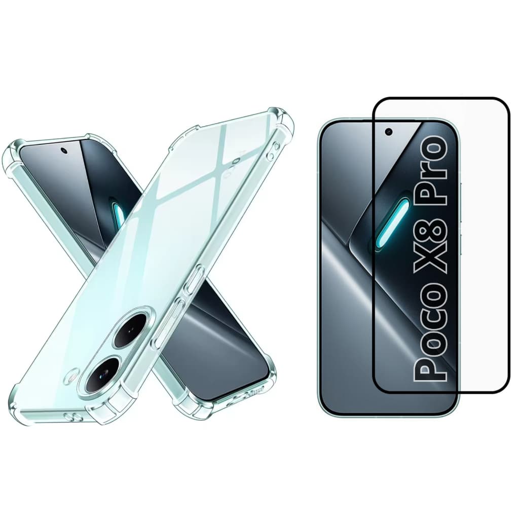 Capa Capinha Case Anti Impacto e Película Cerâmica Para Xiaomi Poco X8 Pro / X8 Pro Max
