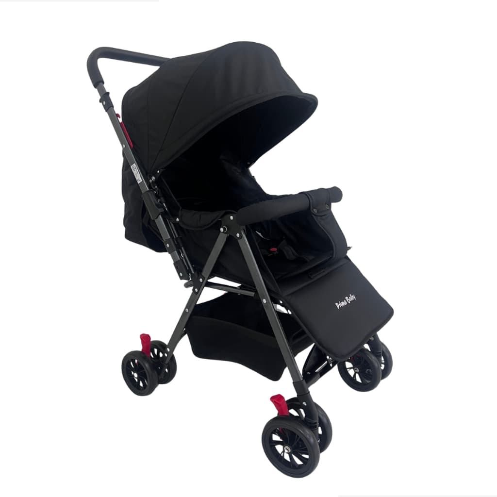 Carrinho Berço Rover Prime Baby Bebê Alça Reversível 2 em 1 Dobrável Posições Reguláveis Acolchoado 8 Rodas Travas