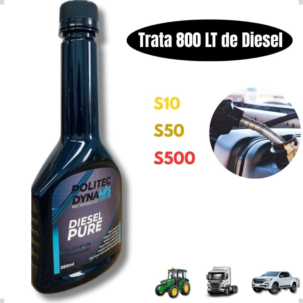 Aditivo Para Motor Diesel S10 Diesel S50 Diesel S500 Limpeza Completa Dos Injetores DYNAM 5