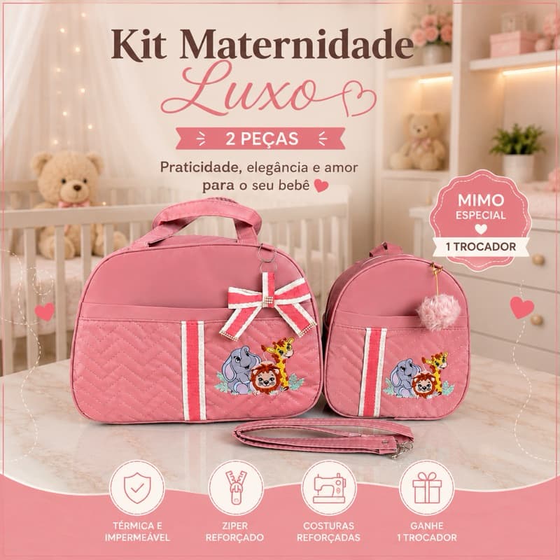 bolsa maternidade Safari feminina luxo