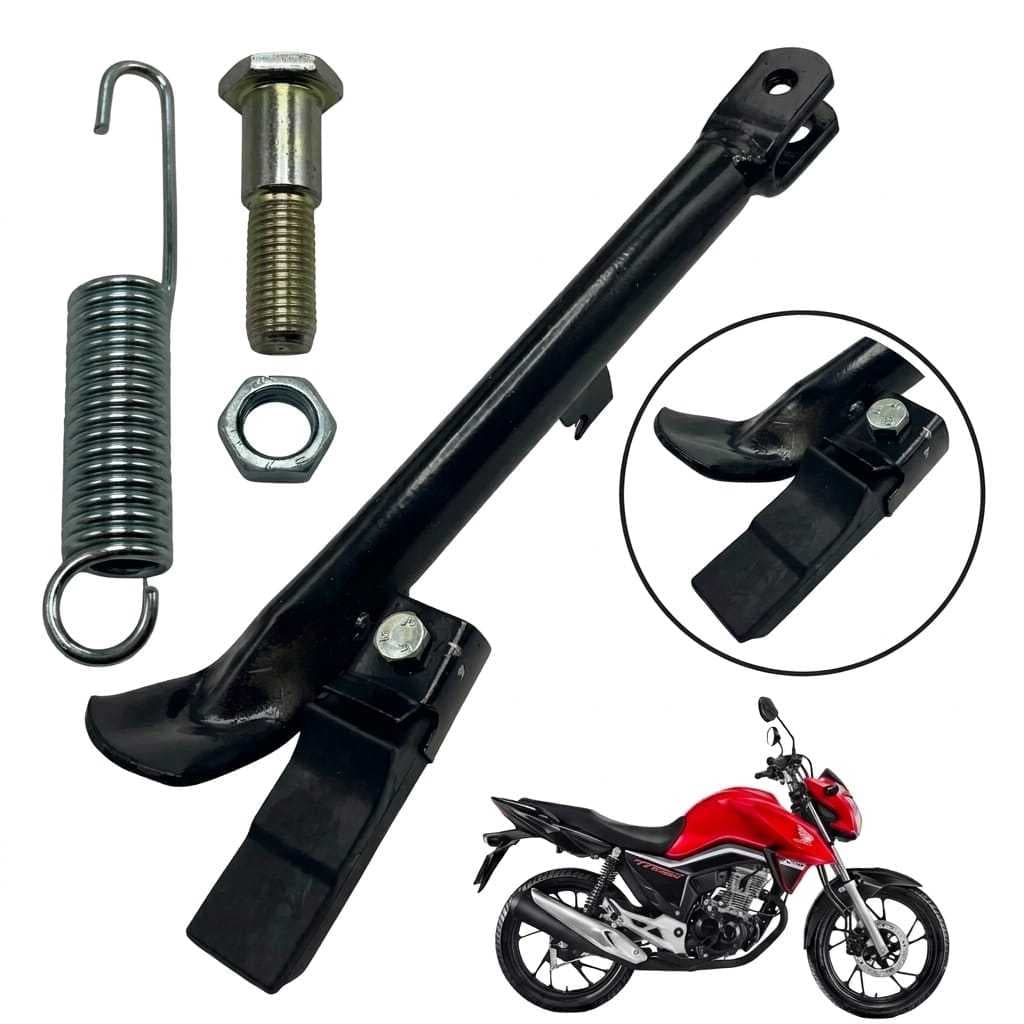 Kit Completo Cavalete Lateral Cometa Titan Fan Start 150 160 com Mola e Parafuso