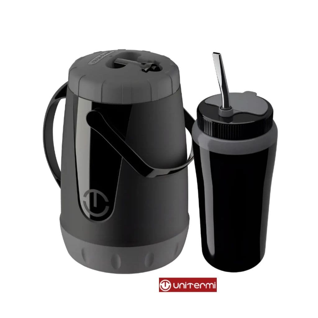 UNITERMI - KIT PARA TERERÊ GARRAFA TÉRMICA 2,5L E COPO TÉRMICO 650ML + CANUDO