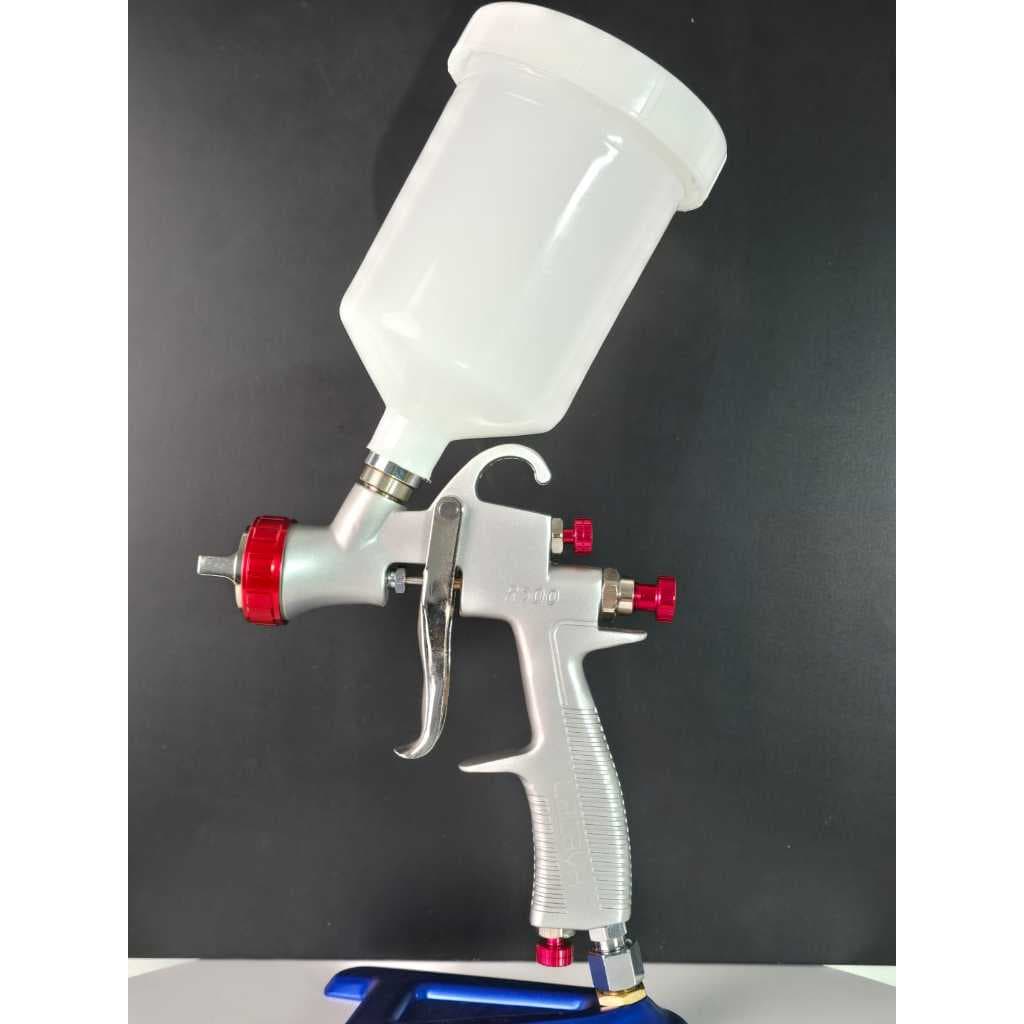 Pistola de Pintura Profissional R500 LVLP Gravidade Bico 1.3mm Caneca 600ml