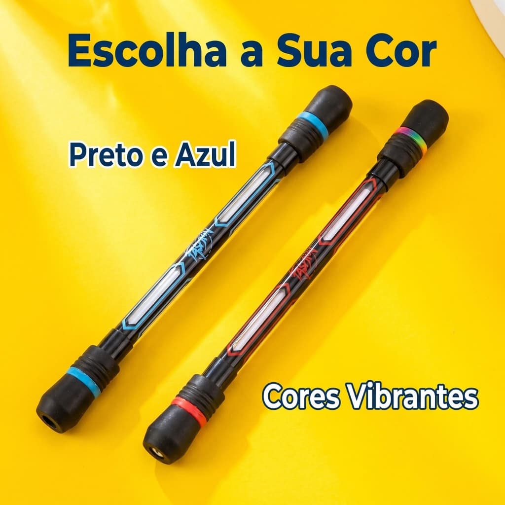 Caneta de Escrever Dupla Função Giratória Anti Tédio