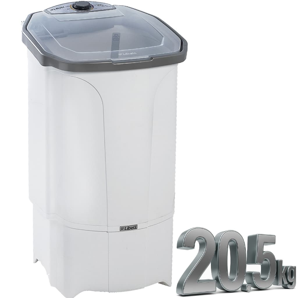 lavadora Tanquinho 20Kg Elétrica Libell Maquina Lavagem Por Turbilhonamento Tampa Branca 127V 220V