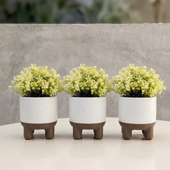 Vaso Fofo com Reservatório - Para Suculenta Planta Artificial Natural Flores