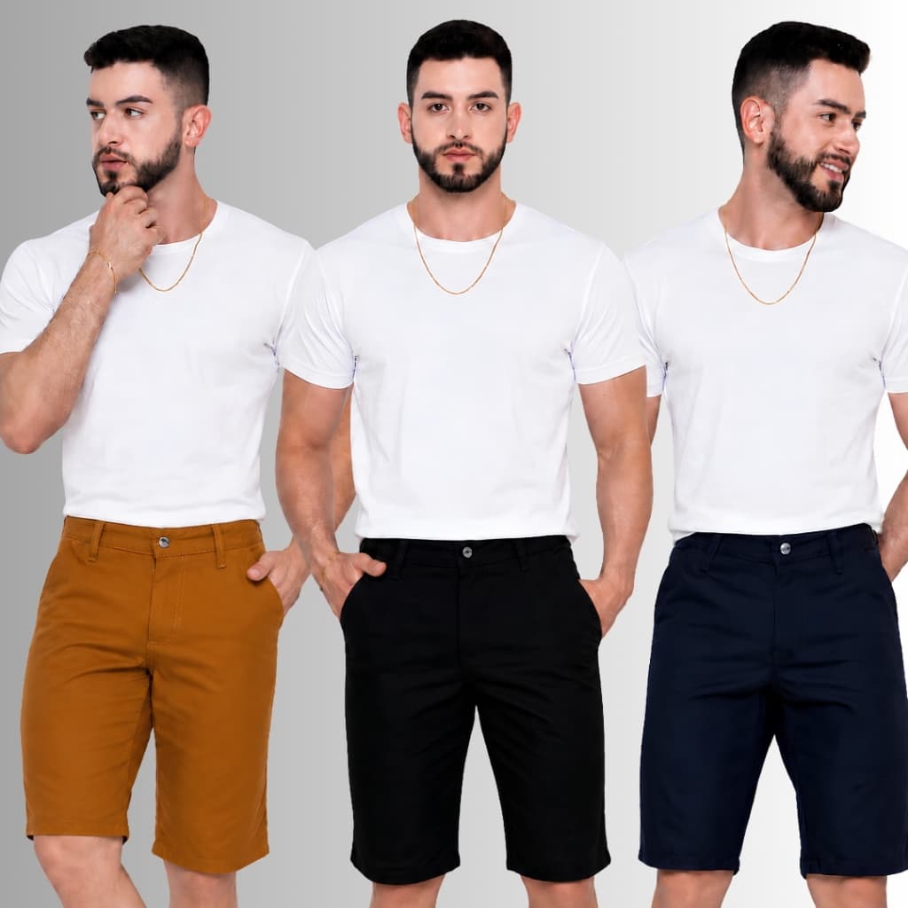 Bermuda Sarja Masculina Social Brim Short Premium