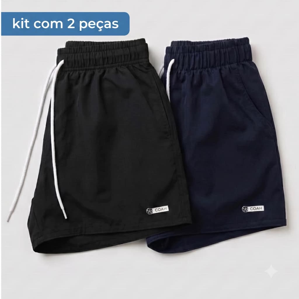 Kit 2 Bermuda Tactel Com Elastano Infantil 12 14 16 Juvenil Menino