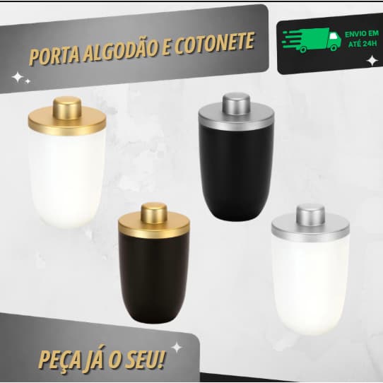 PORTA ALGODÃO/COTONETE - ARTHI