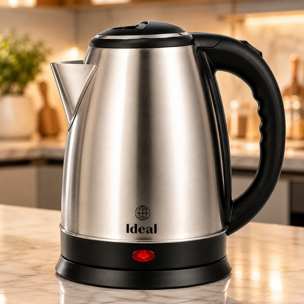 Chaleira Elétrica Inox 1,8L 127V 1000W Base 360° Desligamento Automático