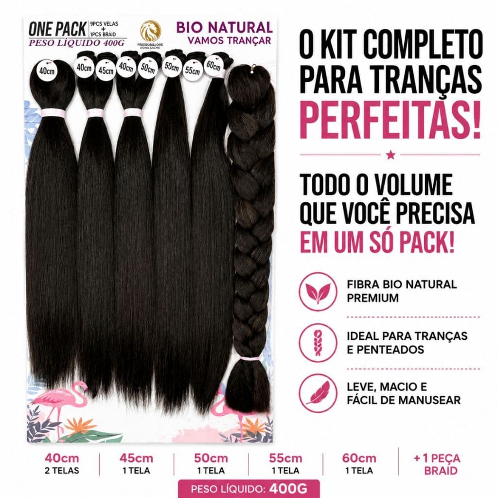 Entrelace Liso 65cm Miss Ariana Freedom Bio Fibra 380g Mais Jumbo