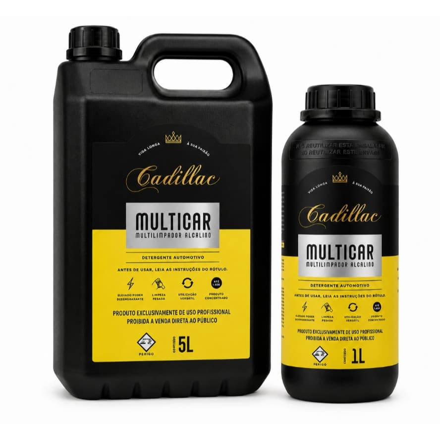 Multilimpador Alcalino Cadillac Multicar 5 Litros + Multicar 1L