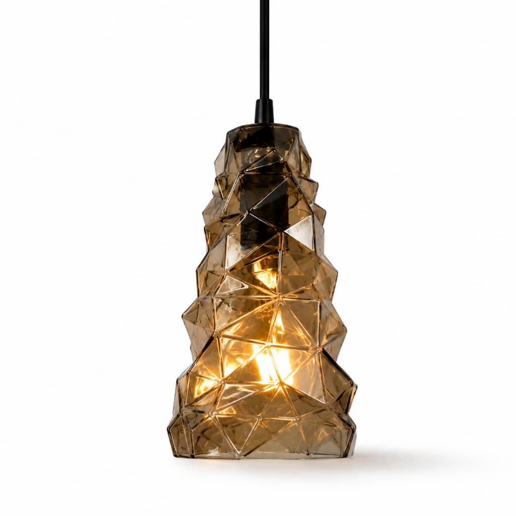 Luminária Pendente Em Vidro Everest Fumê