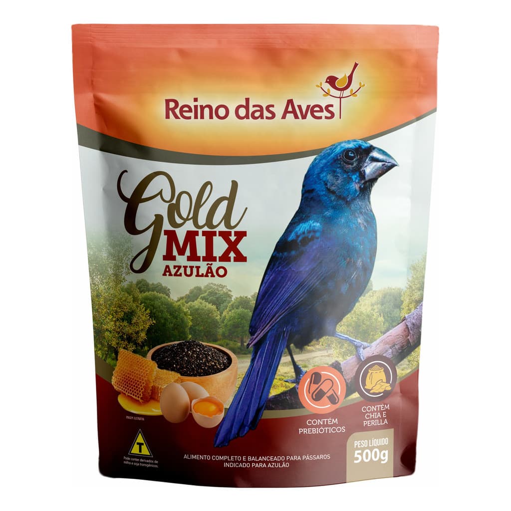 Ração Azulão Gold Mix 500g