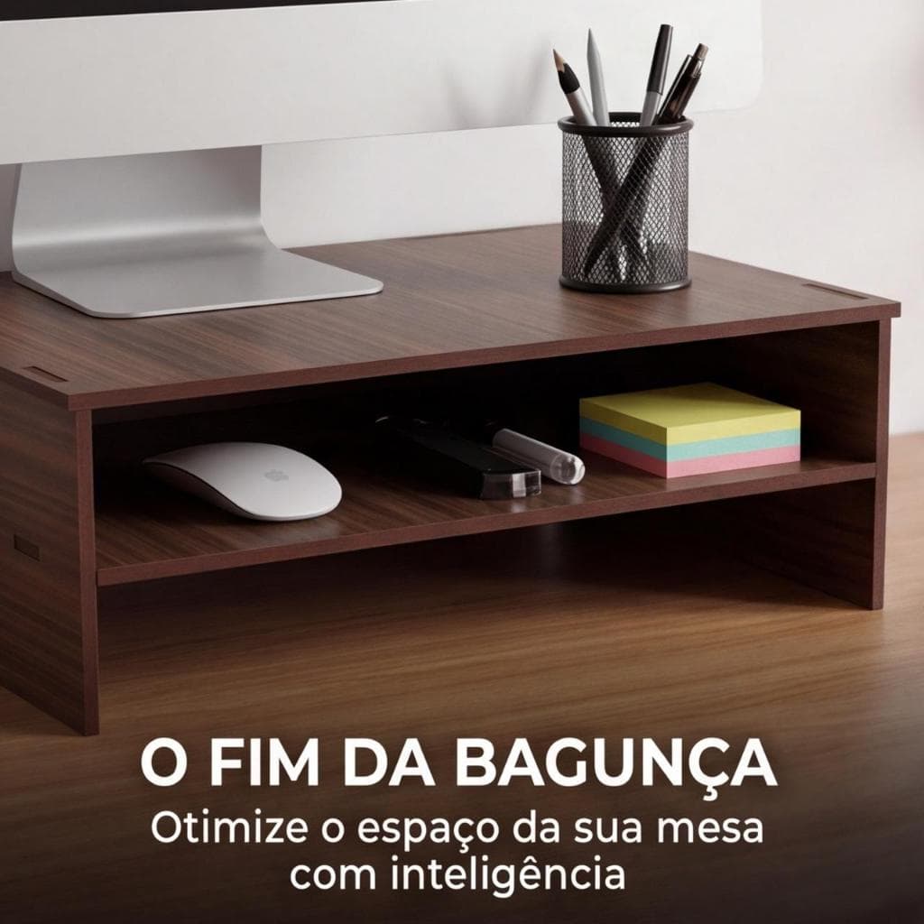 Suporte Ergonômico Para Monitor Em MDF