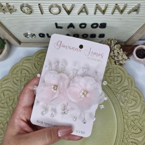 Arranjo de Flores / Laço para Casamento / Acessório de cabelo Infantil e Adulto