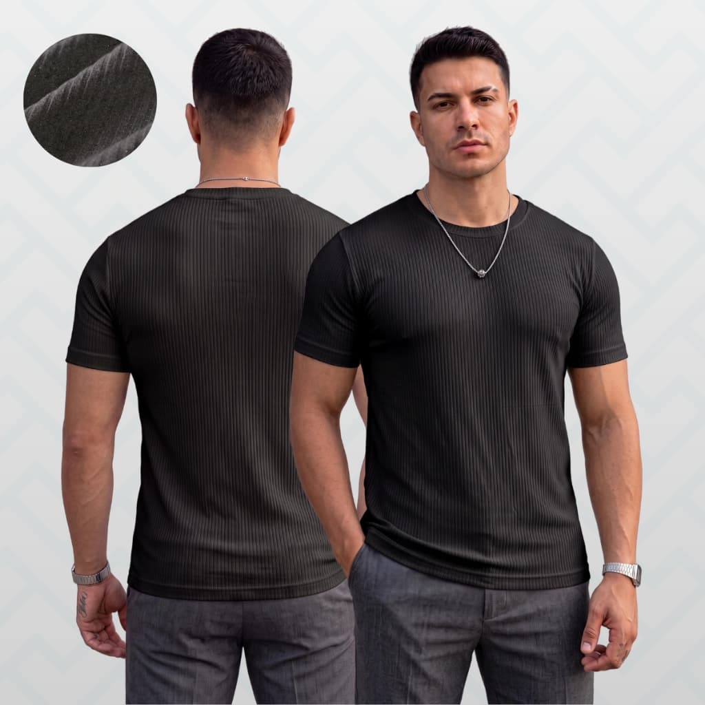Camiseta Masculina Básica Gola Redonda Manga Curta Casual