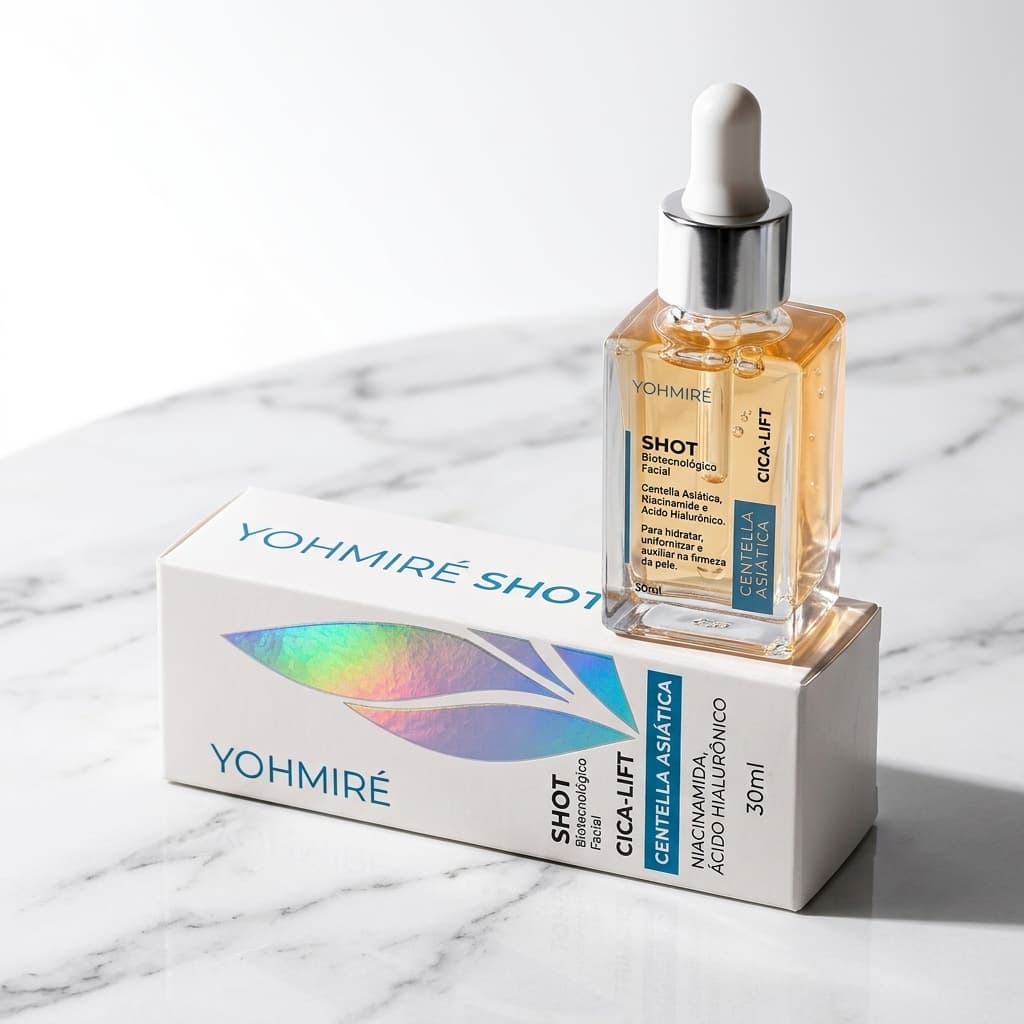 Shot Centella Asiática Cica Lift Yohmiré | Sérum Facial Coreano, Niacinamida e Ácido Hialurônico - Glass Skin