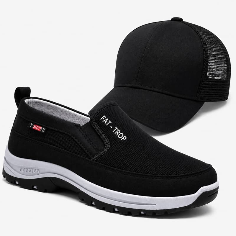 KIT Tênis Sapatilha Mocassim Casual Barato Adventure Leve + Boné