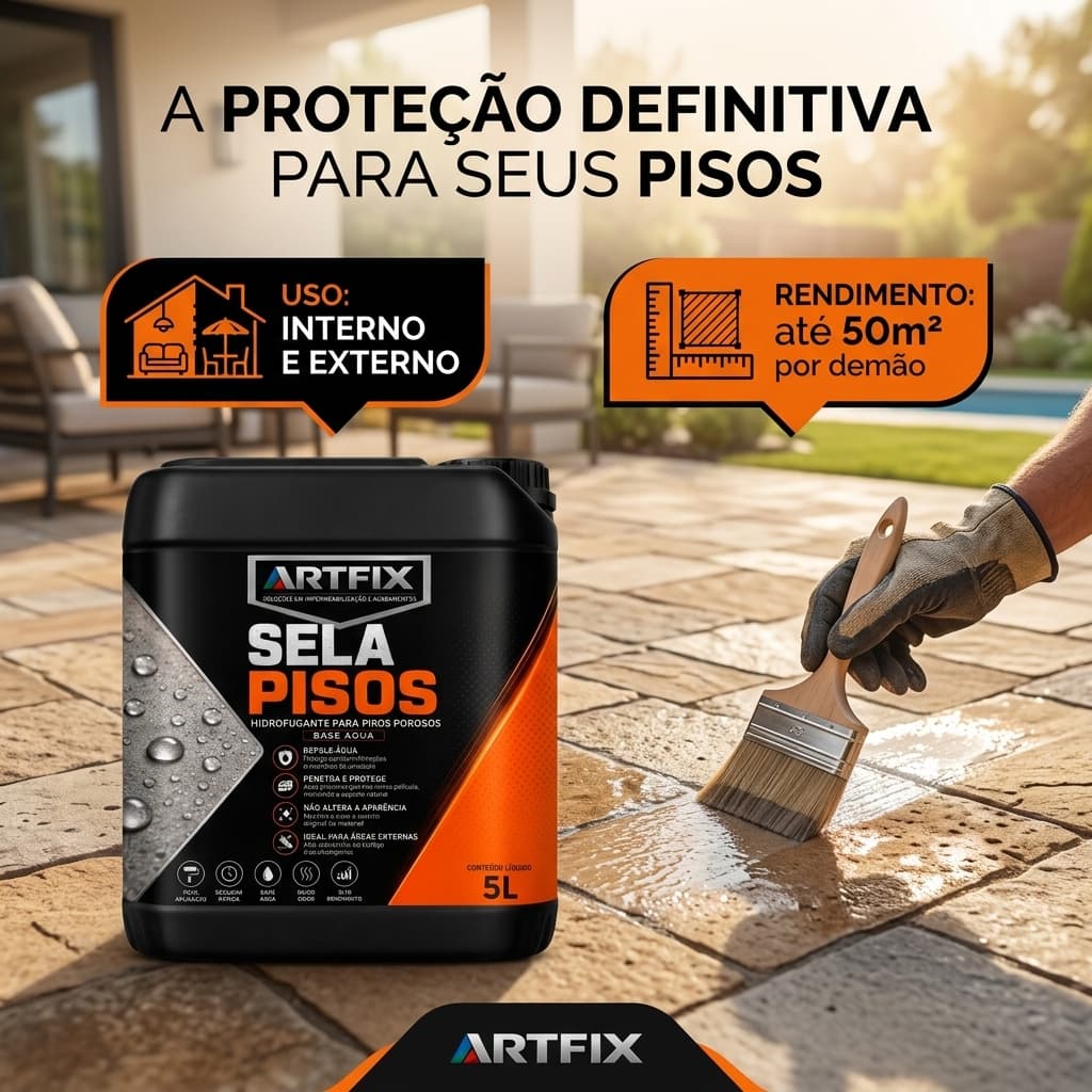 Impermeabilizante 5L Hidrofugante para Piso - Sela Piso com Alta Proteção