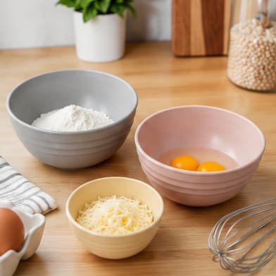 Kit 3 Tigelas Redondas Bowl Redondos Multiuso para Cozinha Tones Premium 3 Peças P M G Uso Doméstico