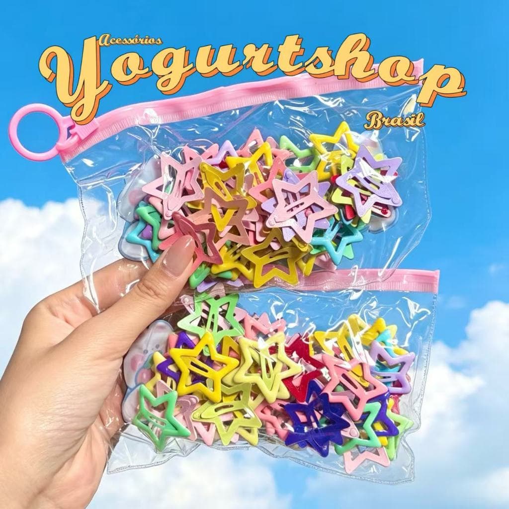 Kit 30-50 Und Clipe de Cabelo Estrela Dopamina Presilhas Coloridas Antiderrapantes/Grampo BEBÊ Fofo Para Meninas