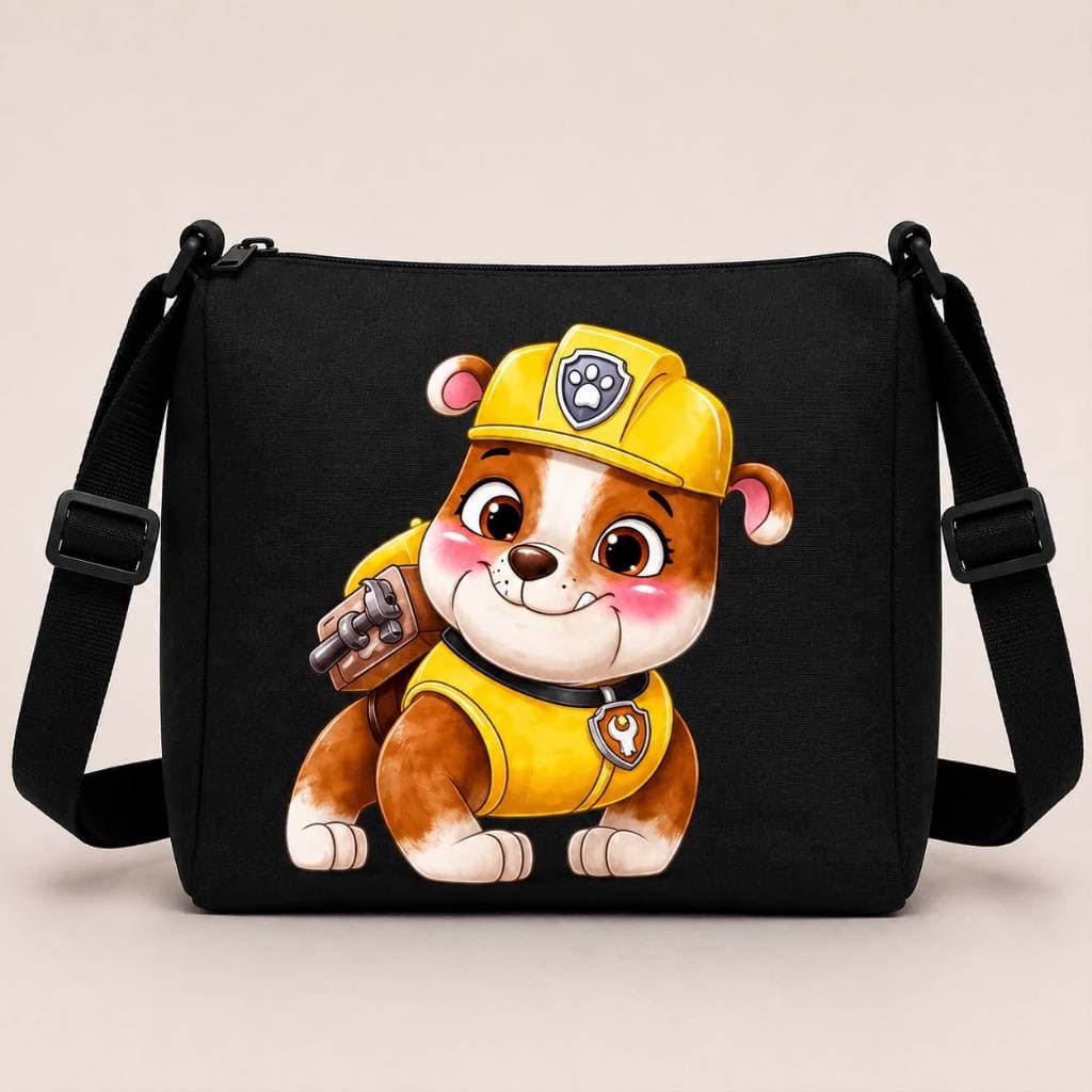 Mala de ombro infantil menino Rubble Patrulha canina