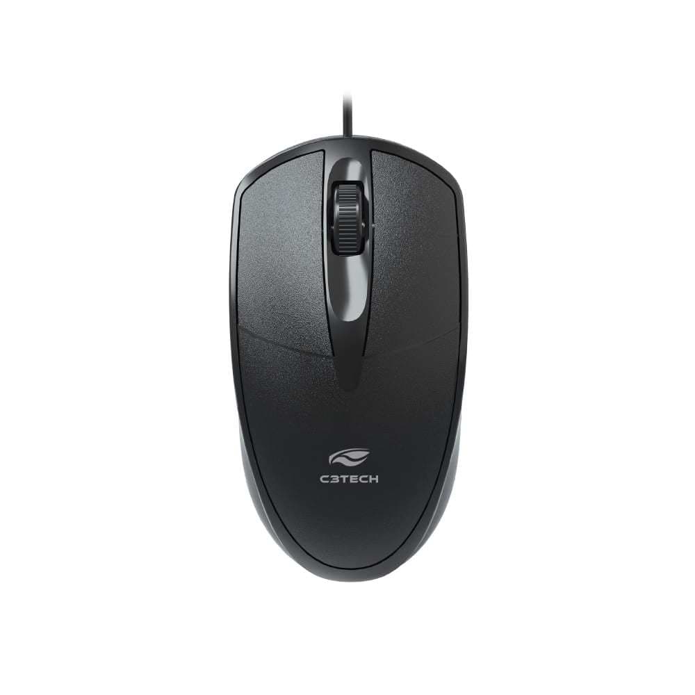 Mouse USB C3Tech MS-31BK, Óptico, 1000 DPI, Com Fio, Ambidestro, Preto