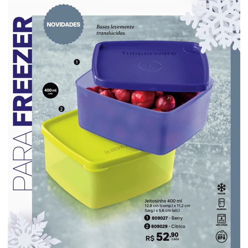 Tupperware Jeitoso 800ml Pote Para Freezer Várias Cores