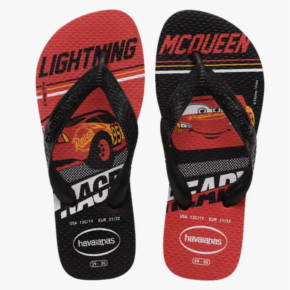 Chinelo Havaianas Kids Cars | Tamanho: 23.24 BR  | Cor: Vermelho/Preto 0348