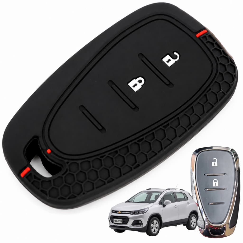 Capa de Silicone Para Chave Presencial GM Onix Plus Tracker Silicone 2 Botões 2016 a 2020