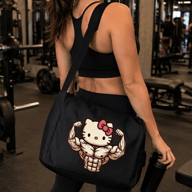 Mala Academia Impermeável Hello Bolsa Gym Fitness Alça Ajustável Tendencia