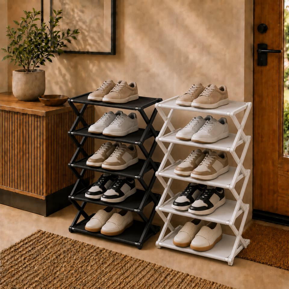 Organizador Sapateira Vertical 5 Andares Compacta Para 5 Pares