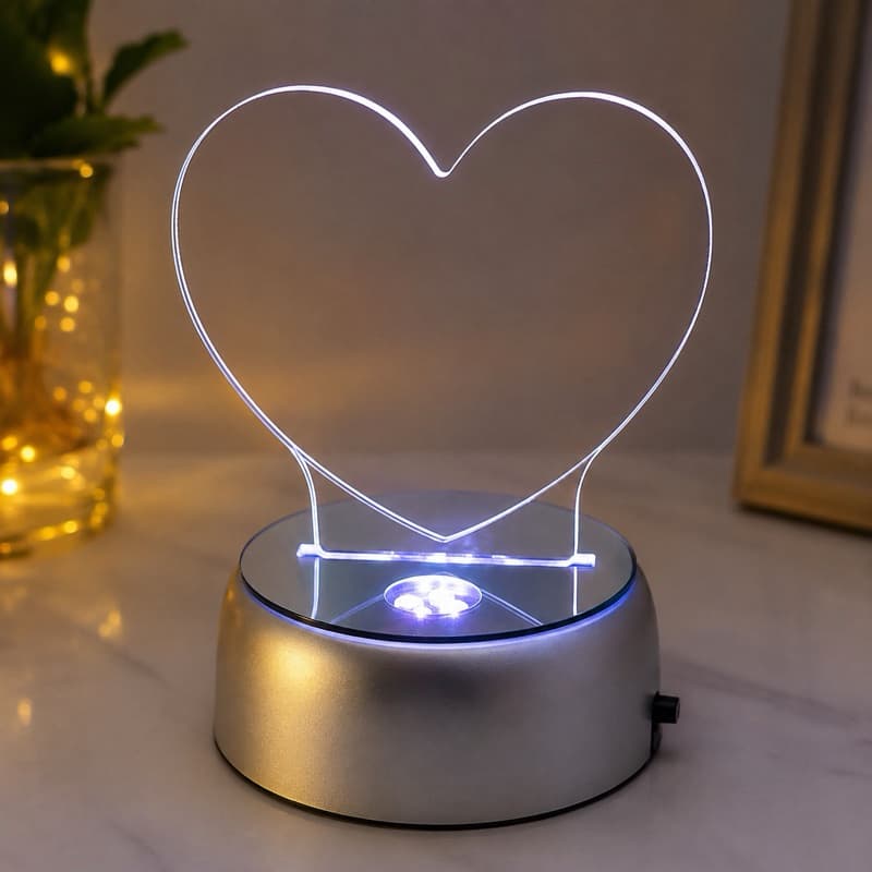 Base Luminosa LED para Exibir Objetos Decorativos, Cristais, Acrílicos e Presentes com Elegância