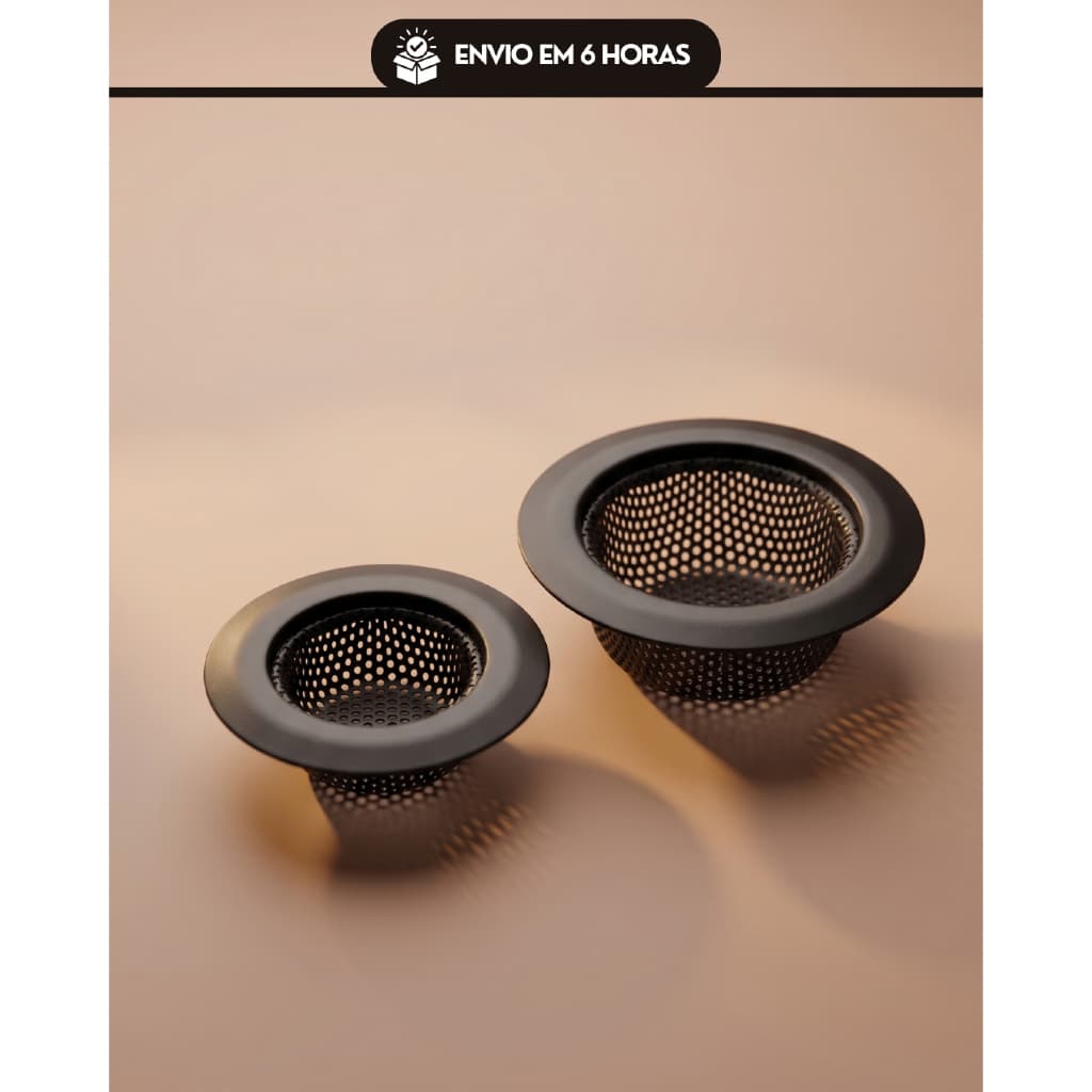 Kit Ralos de Pia 2 Tamanhos de Inox