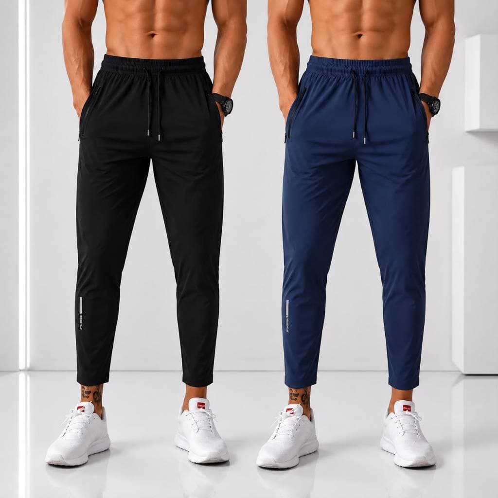 Kit 2 Calças Esportivas  Corrida Academia  Dry Fit  Masculina Unisex